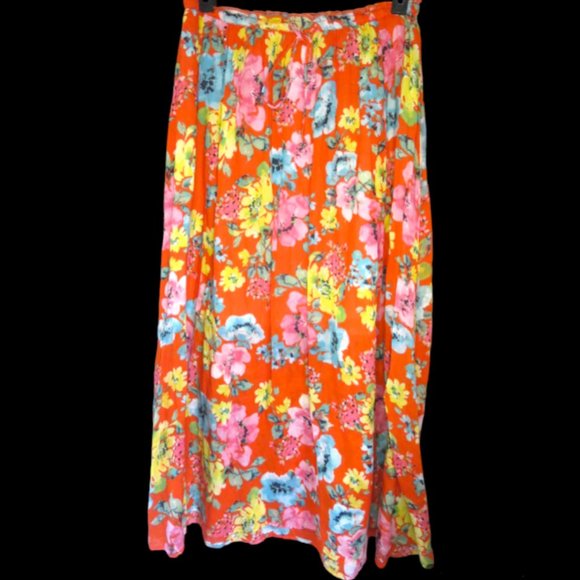 BILLABONG Dresses & Skirts - BILLABONG - COTTON - DRAWSTRING WAIST LONG SKIRT - SIZE LARGE